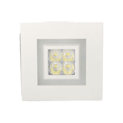 Empotrable LED cuadrado regulable “Focus” (6W 2CCT 320lm) IP20 fabricado en aluminio y acrílico color blanco (1/2)