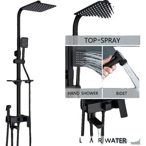 Robinet de Douche Mélangeur, Laiton Durable, Design Multifonction, 4-Chemins 10 pouces A (1/2)