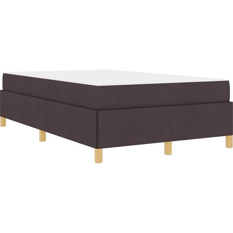 Cama tipo Box Spring Blanco y Marrón oscuro 120 x 200 cm vidaXL (1/5)