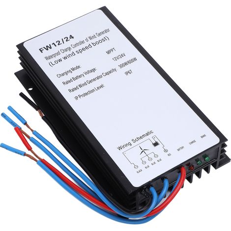 Régulateur MPPT pour éolienne 12V 24V 300W 600W contrôleur de charge générateur éolien étanche IP67 en aluminium (1/5)