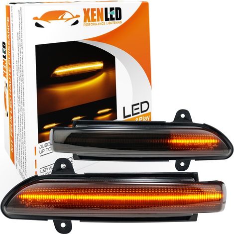 Clignotants rétroviseurs LED Défilants Mercedes Classe E W211 / CLS W219 / S W221 / CL W216 - Plug&play - NOIR - La paire (1/5)