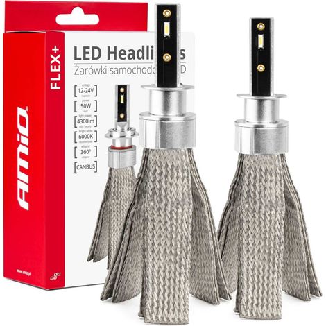Bombillas LED para coche serie Flex+ H1 12V 24V 6000K Canbus amio-03655 (1/5)