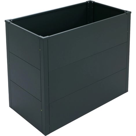 Fioriera rialzata per orto 340 L 77 x 100 x 50 cm acciaio zincato verde 040008899
