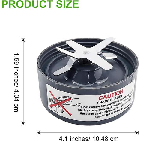 Lama di ricambio per estrattore, compatibile con i pezzi di ricambio per i modelli di frullatore NutriBullet da 600 W e 900 W (1/4)