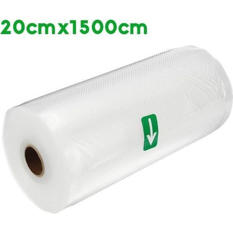 Sac de conservation rouleau mise sous vide 20x1500cm - TEMPSA - PE - Transparent - Blanc-Ywey (1/5)
