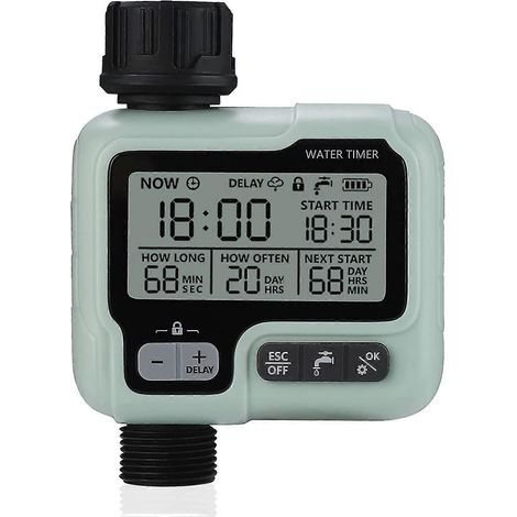 Minuteur d'arrosage automatique pour jardin, minuteur d'arrosage extérieur, minuteur d'arrosage automatique (1/5)