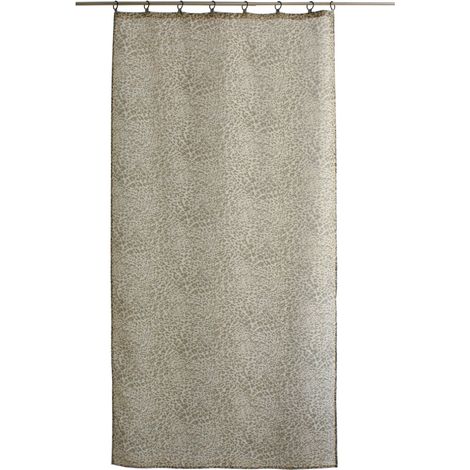 Voilage léopard 140 x 240 cm – 8 anneaux - 140x240cm - Taupe (1/3)