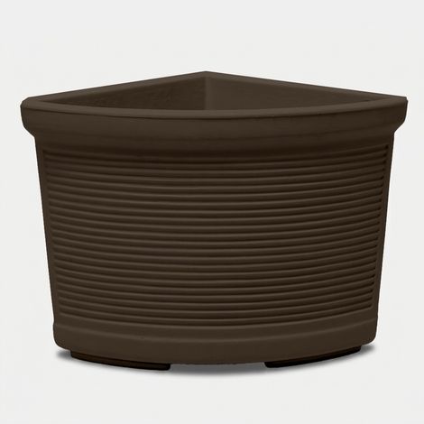 Jardinière d'angle d'extérieur en polyéthylène Millerighe Orizzontale - Marron (1/3)