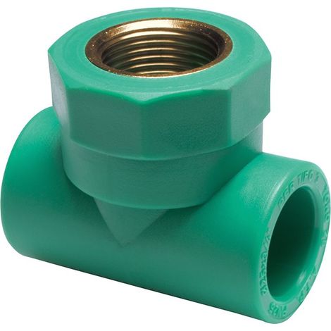 Raccordo femmina con inserto ottone filettato in ppr polipropilene verde Diametro: 25x3/4”x25 mm (1/3)