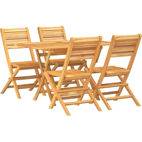 Maison Exclusive - Set da Pranzo per Giardino 5 pz in Legno Massello di Teak (1/5)