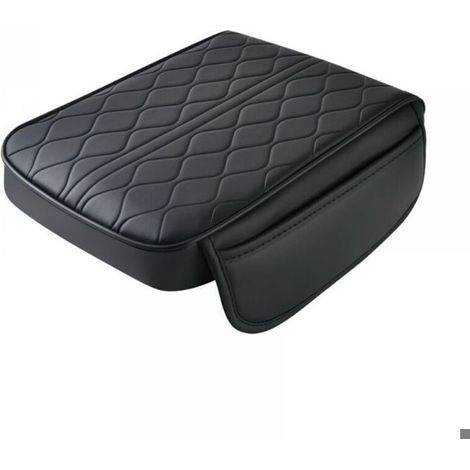 Coussin Accoudoir Voiture Amélioré,Coussin d’Accoudoir Voiture Universel avec Deux Poches,Accessoire Voiture Interieur Confort(Noir) (1/5)