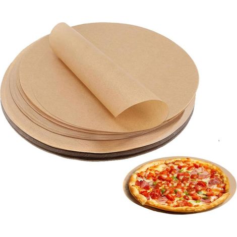 100 Feuilles de Papier Cuisson Rondes 30 cm, Papier Sulfurisé Antiadhésif Résistant à la Chaleur, Disques en Papier Brun pour Four, Barbecue et Plaque de Cuisson (1/5)