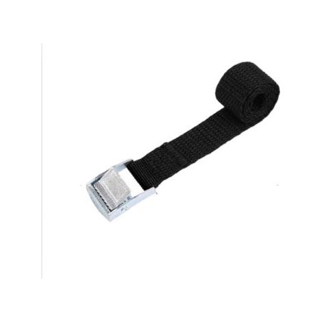 Sangle D'Arrimage - 20 mm x 39 cm - Charge Maximale 500 kg - Pour Moto Voiture Porte-Vélo - Lot de 10 Pièces - Noir (1/5)