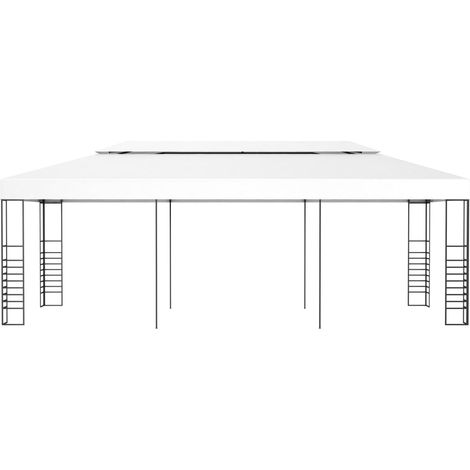 Tonnelle de jardin 6 x 3 m Blanc (1/5)