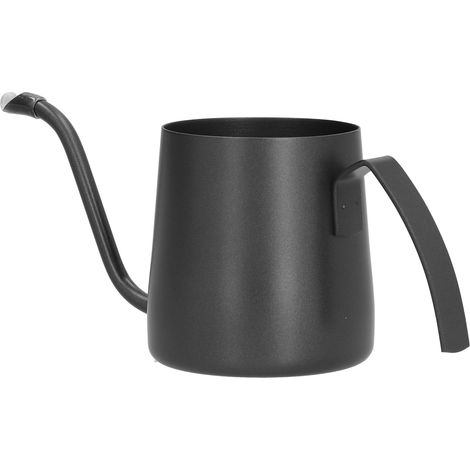 Kaffeekessel mit langem Ausguss, unbeschichtete Edelstahl-Kaffeekanne, 250-ml-Teekanne (schwarz) (1/5)