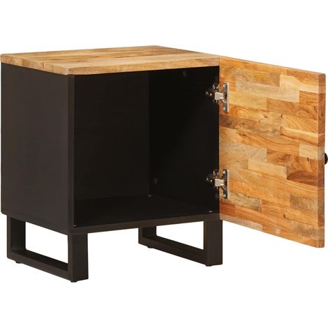 vidaXL Bedside Cabinet Brown 40 x 33 x 46 cm Solid Mango Wood (1/4)