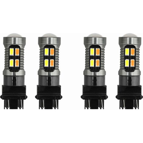 ampollas LED bicolores T25 3157 P27-7W 5630 20SMD Canbus para parada, recultivo y clignotante (blanco/ambre). (1/5)