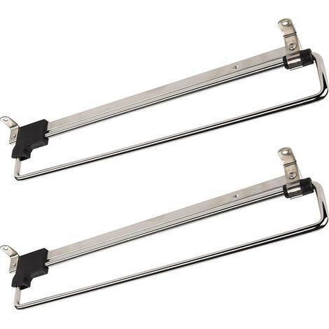 2 Pièces Porte-Cintres Coulissant Portemonteaux Télescopic Porte-vêtements Extractible 300 mm (1/5)