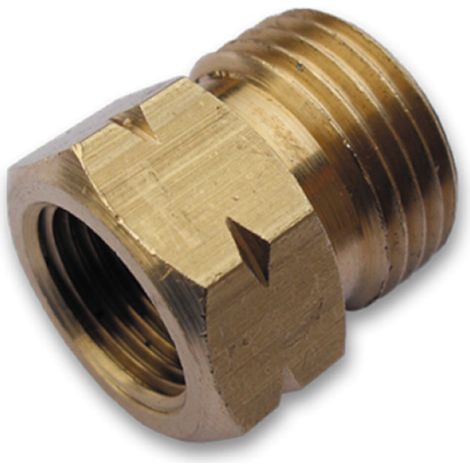 Adapter Reduzierung für Gasflaschen Außengewinde 21,8 mm L / Innengewinde 3/8" L