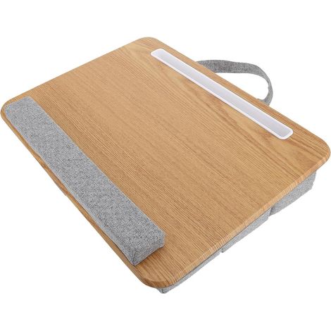 Bureau Pliable pour Ordinateur Portable Plateau en Feuille Kaki, Support Sécurisé pour Lit et Canapé, Conçu pour Étudiants et Télétravailleurs, 1 Unité (1/5)