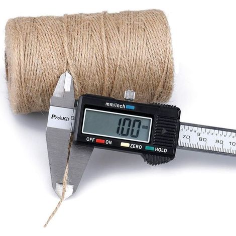 Ruban de Jute Naturel - Cordon de Haute Qualité pour Artisanat - Différents Rouleaux - Idéal pour Décoration et Craft DIY (200m×1mm)