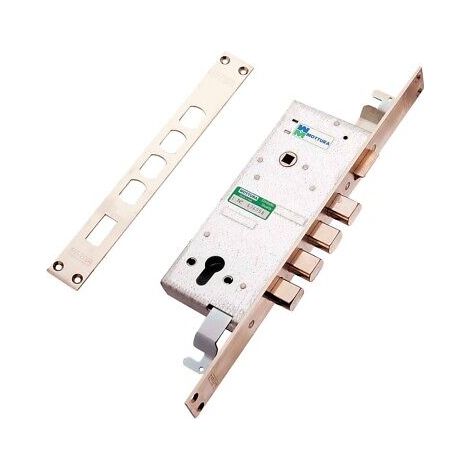 Serratura da infilare triplice per porte blindate art. 85.140 - Specifiche: Sx E 49 - scatola mm 193 x 78