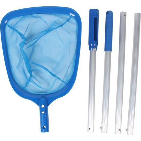 Filet d'écumage de feuilles de piscine, poignée détachable solide, nettoyage de natation pour bains à remous, fontaines de spa (1/5)