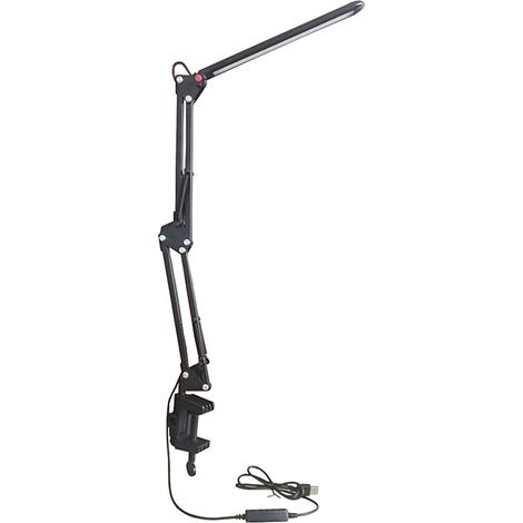 lampe de bureau-Lampe de bureau LED USB flexible à intensité variable - 3 modes de couleur - 6W - pour lecture, bureau, chambre (clipsable) (1/5)