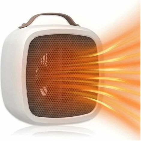 Chauffage Soufflant Portable, d'Hiver Mini Radiateur Soufflant Électrique Céramique Adapté à la Chambre de au Bureau, au Salon Chauffage Soufflant Silencieux Basse Consommation (blanche)-Chrom (1/5)