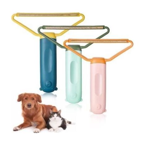 Lot de 3 brosses d'épilation pour animaux de compagnie, chat, chien, portable, réutilisable, autonettoyant, brosse pour épilation, (1/4)