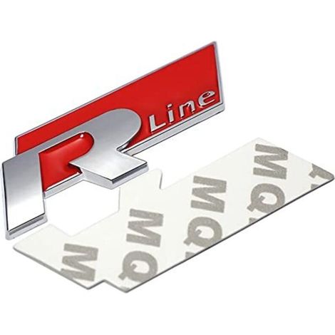 2er-Set metallischer R-LINE-Aufkleber für die Heckklappe – sportliches Design, widerstandsfähiger Kleber, einfache Montage
