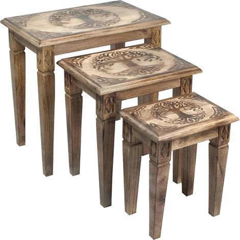 3 Tables d'appoint arbre de vie (1/2)