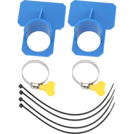 Support de Fixation pour Tuyaux de Piscine - Lot de 2 avec Colliers de Serrage Inclus (1/5)