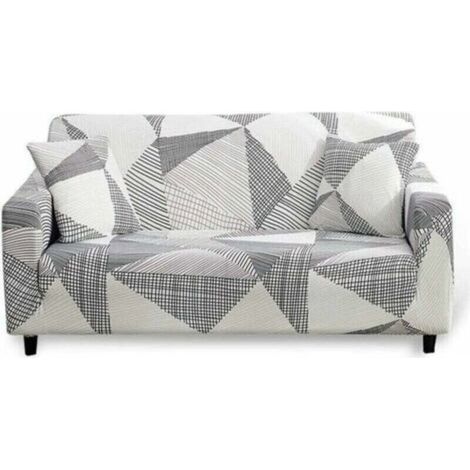 Housse extensible pour canapé 2 places avec accoudoirs, universelle, magique et antidérapante (1/4)