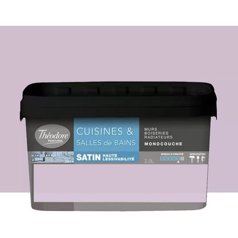 Peinture Cuisines & Salles de Bains Théodore Lavande 2,5 L (1/2)