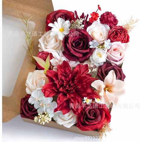 Fleur artificielle-Soie artificielle-Décoration DIY-Modèle H107-Boîte cadeau