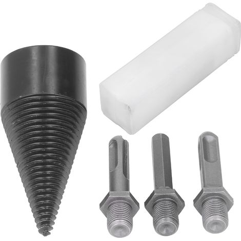 Foret à Vis Conique, Foret à Bois en Acier au Carbone à Fort Impact, Foret Hexagonal Rond Carré, Foret Polyvalent Domestique (42MM)