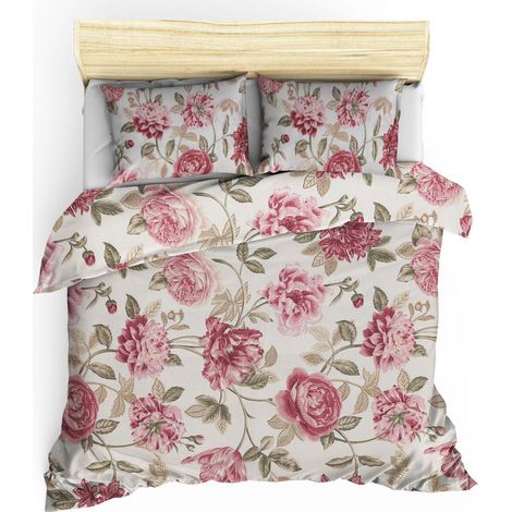 Copripiumino, copripiumino, biancheria da letto Set Rosa Cream Verde (1/5)