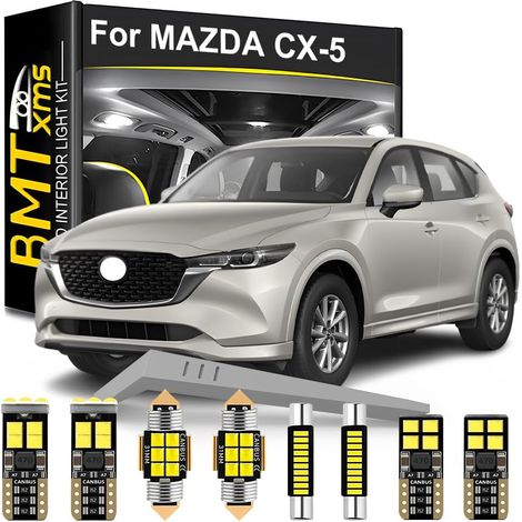 Kit d'éclairage LED intérieur pour voiture - Remplacement pour CX-5 CX-3 CX-9 2007-2024 , éclairage intérieur blanc 6000K , 11 pièces (1/5)