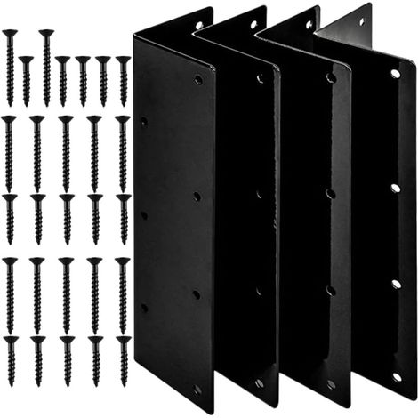 Équerres d'angle en Acier Robustes pour Potager Surélevé Supports en L 4 Pièces Fixation Meubles Jardin 20''-24'' Hauteur Connecteurs Métalliques Résistants aux Rayures Facile (1/5)