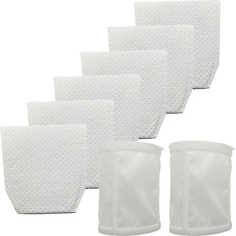 Lot de 6 filtres + 2 filtres pour aspirateur Makita T-03193 443060-3 XLC02ZB, XLC02ZW, XLC02RB1W, XLC02R1B, LC01Z, CL180W C (1/5)