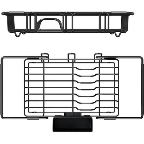 Égouttoir extensible pour évier, noir (1/5)