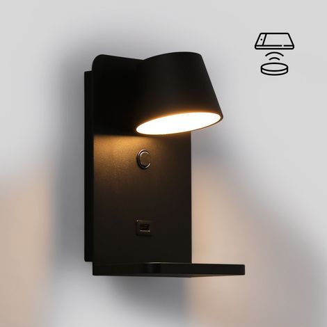 Applique da parete con porta USB "BASKOP W" - 6W - Base di