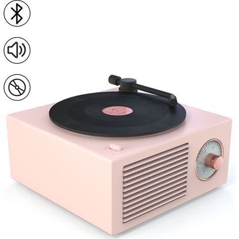 Radio vintage rétro Bluetooth, enceinte portable sans fil avec basses puissantes et son stéréo HD, radios de bureau avec une bonne réception (1/5)