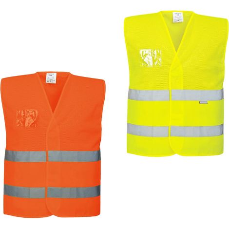 Gilet alta visibilità Portwest C494 MeshAir - L/XL - Arancione