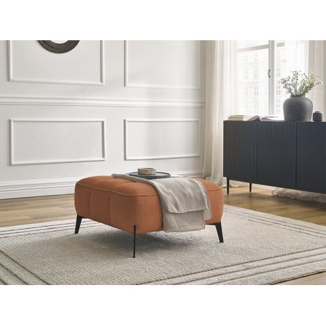 BOBOCHIC - Pouf ANIS tissu bouclette Orange (1/5)