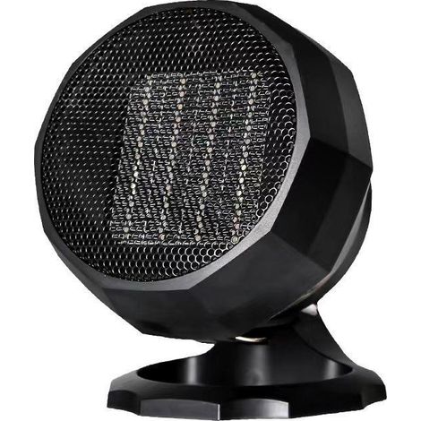 1800w chauffage auxiliaire, radiateur de ventilateur en céramique, chauffage électrique, thermostat intelligent, trois réglages de chauffage, radiateur de ventilateur de toilette noir (1/2)