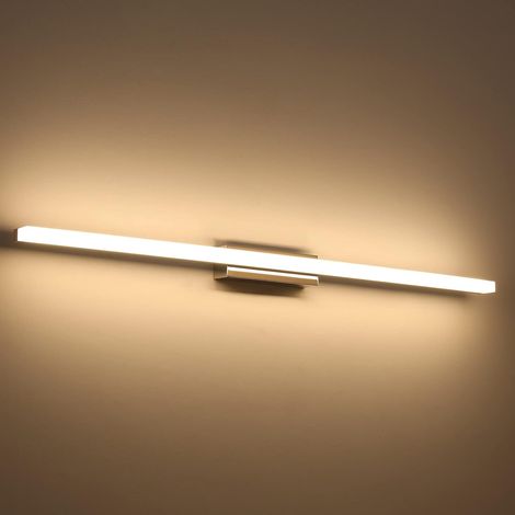 1 Applique Murale LED, Acier Inoxydable, IP44 Étanche, Aluminium, Salle de Bain