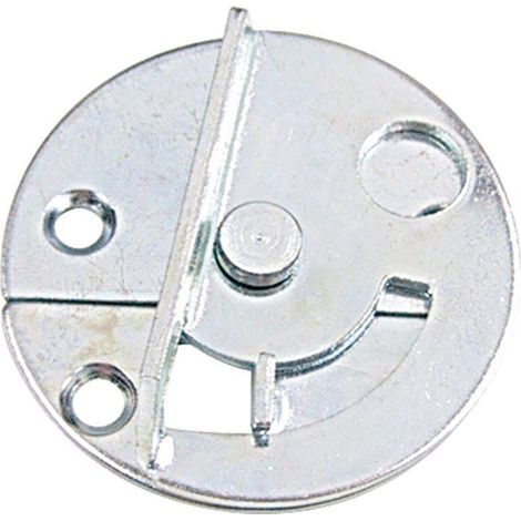 enganche redondo para mesa enre2. acero. zincado. diámetro 50mm