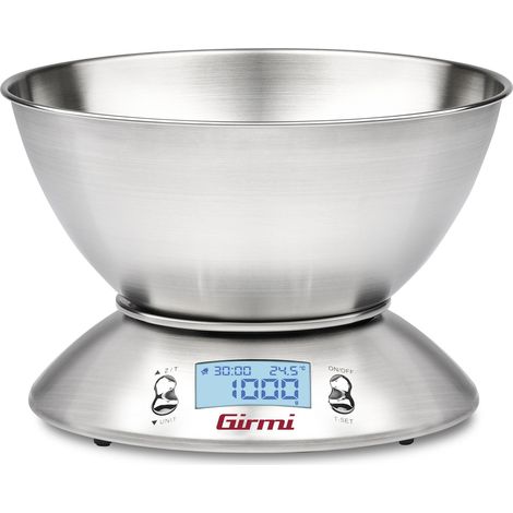Bilancia da cucina digitale piatto in acciaio inox Max 5 kg div.1 gr Girmi (1/5)